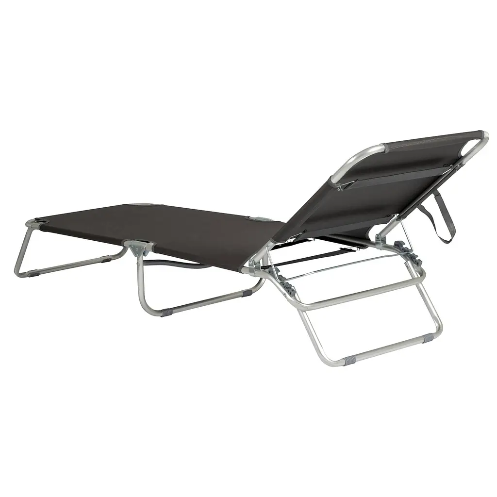 Кровать раскладная Bo-Camp Sun Lounger 3 Positions Anthracite (1304480), Черный - фото 4
