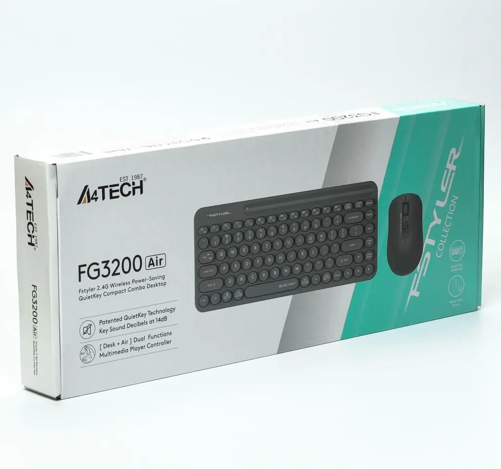 Комплект (клавиатура и мышь) A4Tech FG3200 Air Wireless Grey - фото 5
