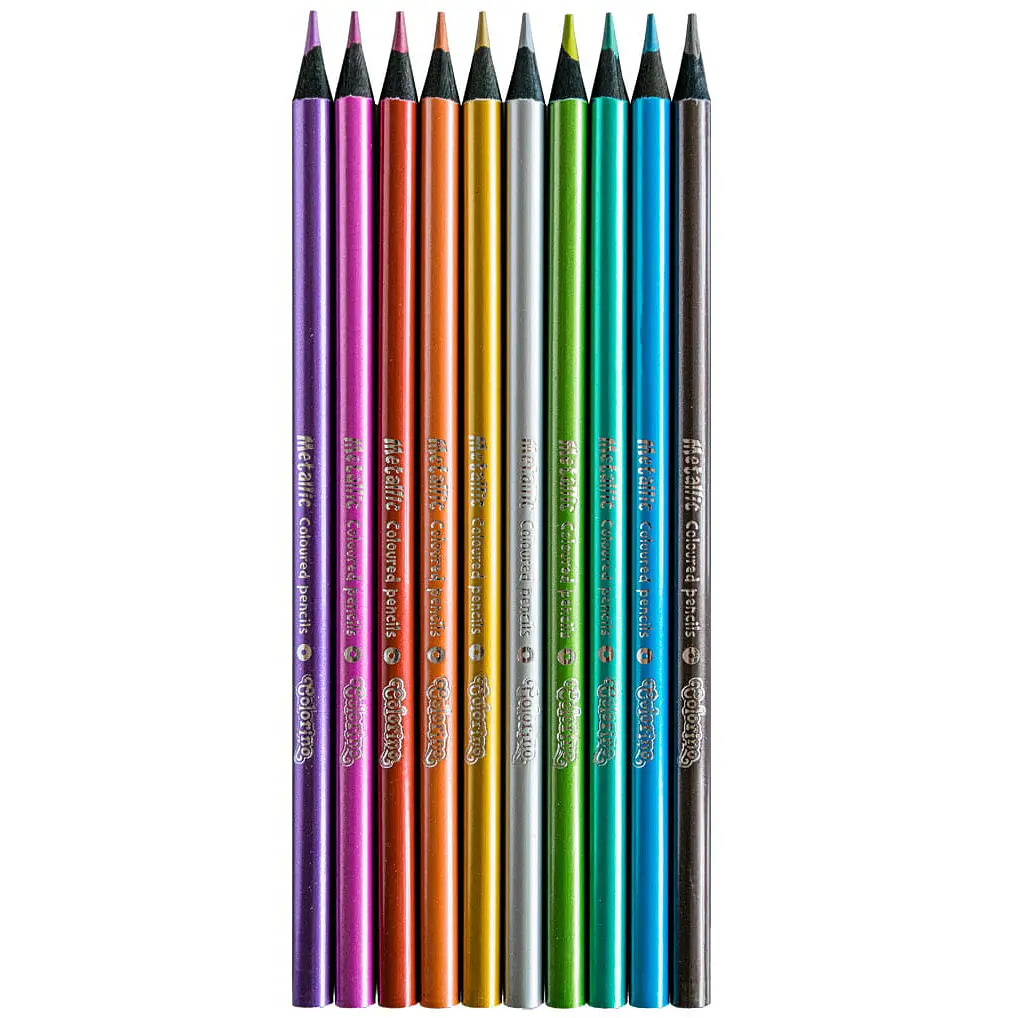 Олівці кольорові Colorino Metallic м'які 10 кольорів 10 шт. (34678PTR) - фото 2