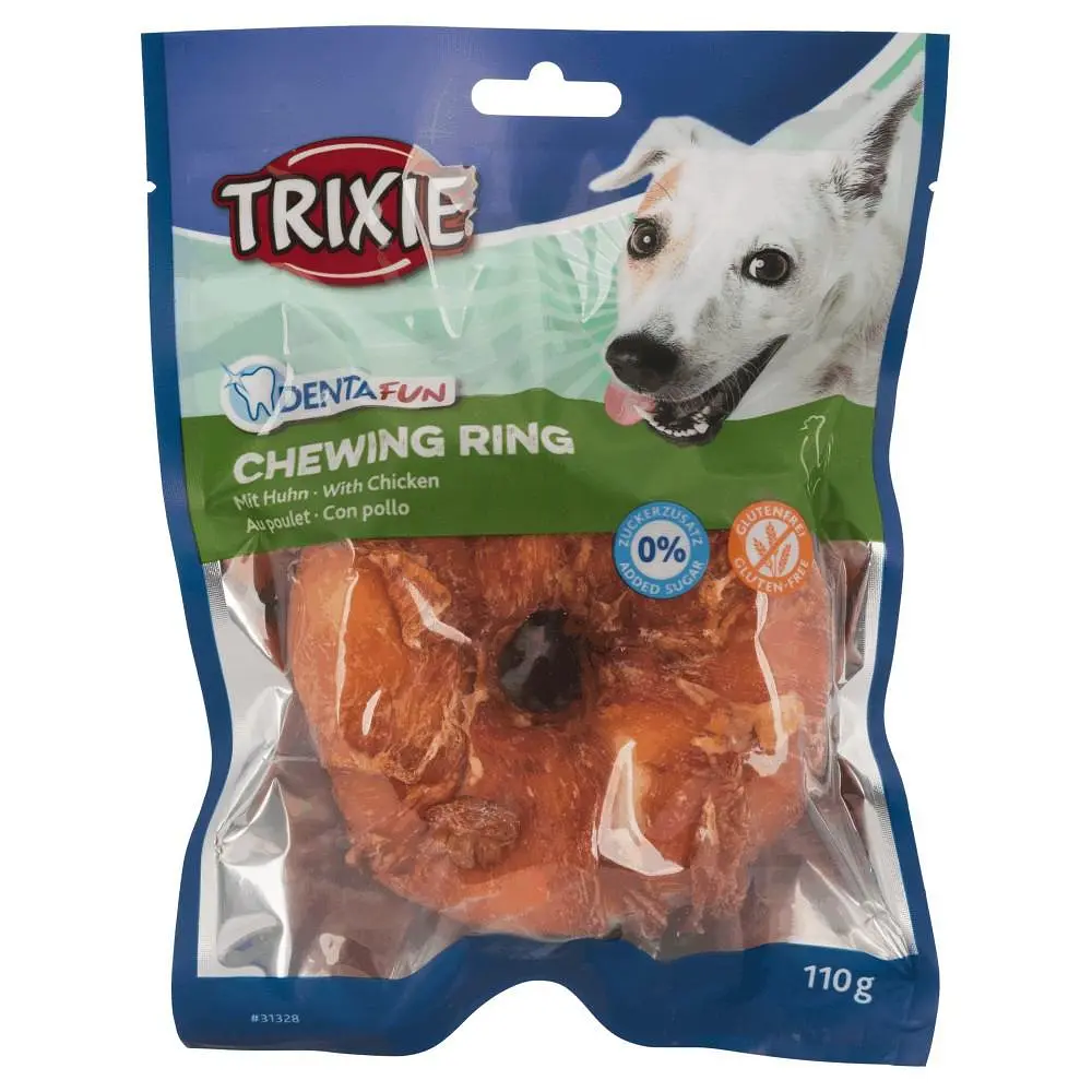 Ласощі для собак Trixie Кольцо для чистки зубів з куркою Denta Fun 10 см 110 г - фото 4