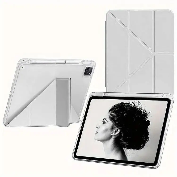 Обложка BeCover Ultra Slim Origami Transparent с креплением Apple iPad Pro 11" M4 2024 Gray (711690) - фото 2