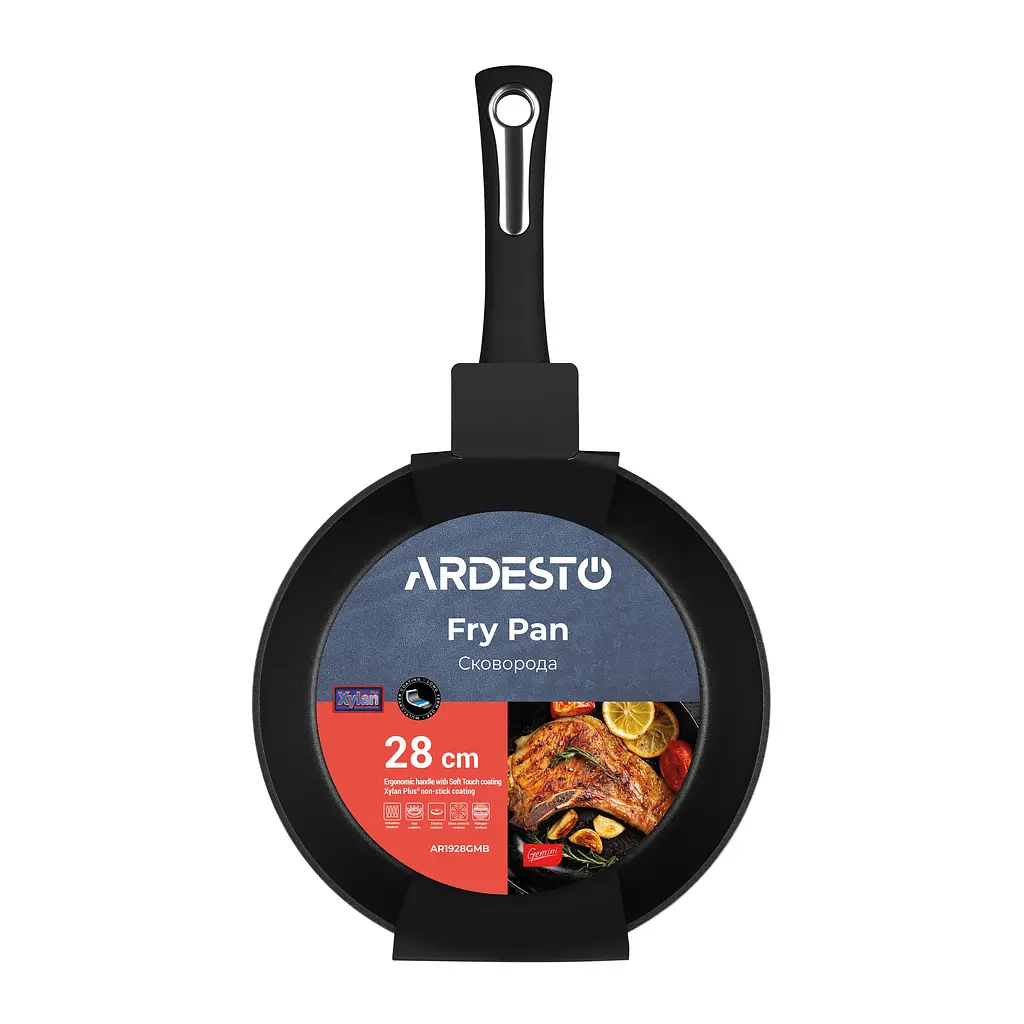 Сковорода Ardesto Gemini Trento 28см алюминий черный kuh0014417 - фото 6