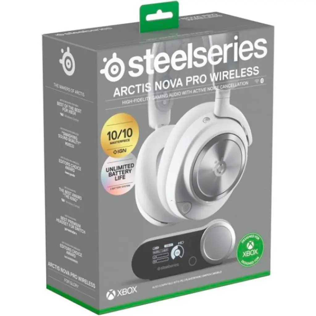 Ігрові навушники SteelSeries Arctis Nova Pro Wireless для Xbox/Playstation/PC White (61525) [129031] - фото 10