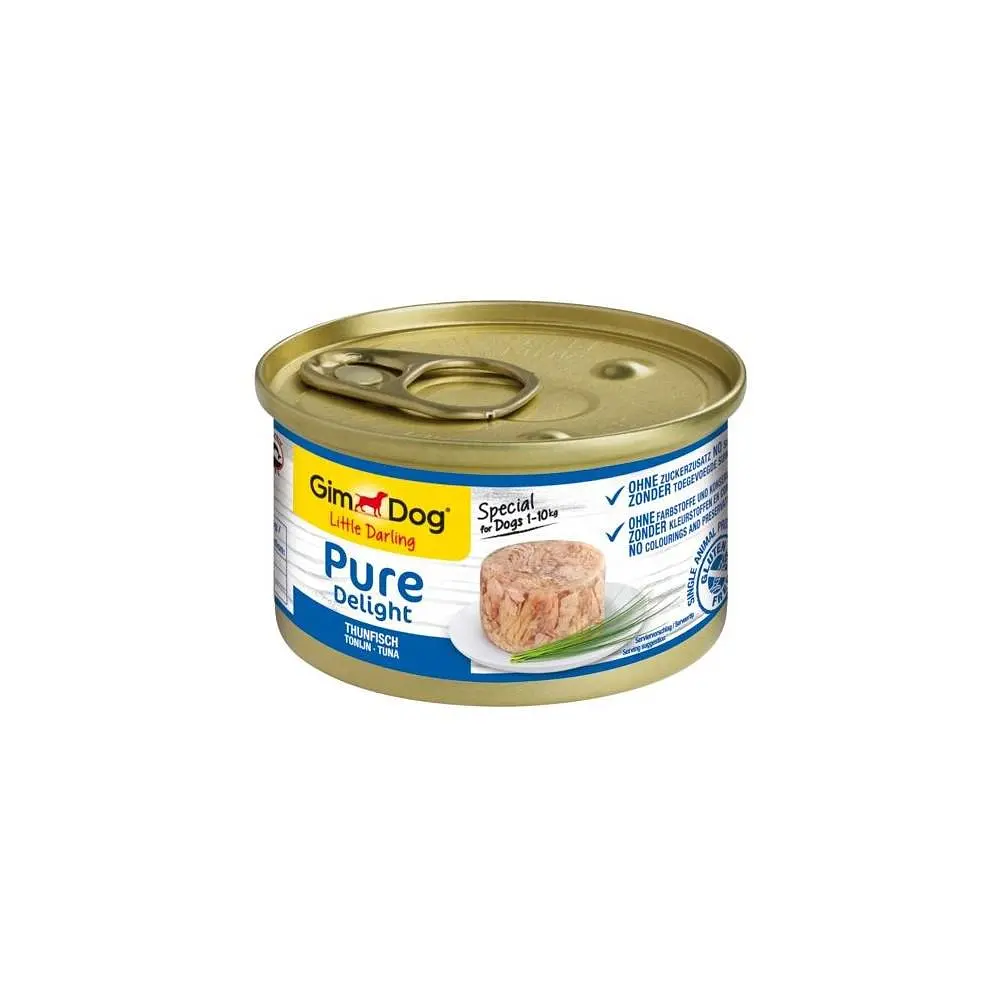 Вологий корм GimDog LD Pure Delight для собак мініатюрних порід, тунець, 85 г (арт.513157/513010)
