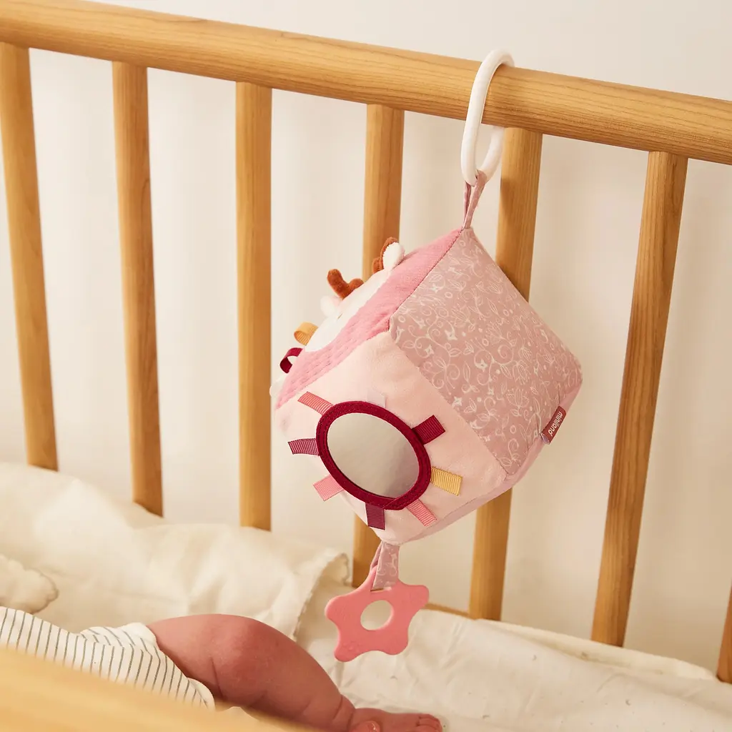 Сенсорний підвісний кубик Miniland Baby Deer (97373) - фото 3