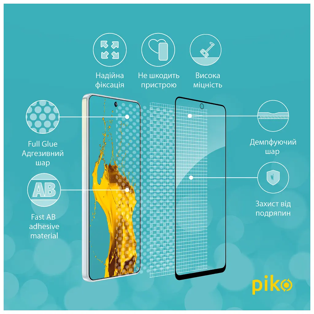 Стекло защитное Piko Full Glue Tecno Camon 19/19 Pro (1283126547287) - фото 3