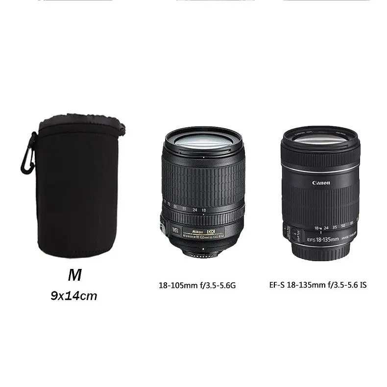 Чохол для об'єктиву Digital M 9x14 см Чорний (IBF087MB) - фото 2