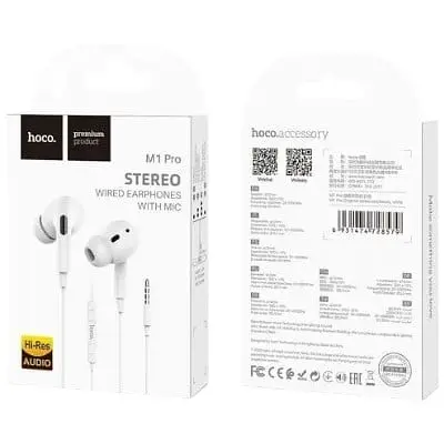 Навушники Hoco M1 Pro 3.5 мм конектор білі 6931474728579 - фото 2