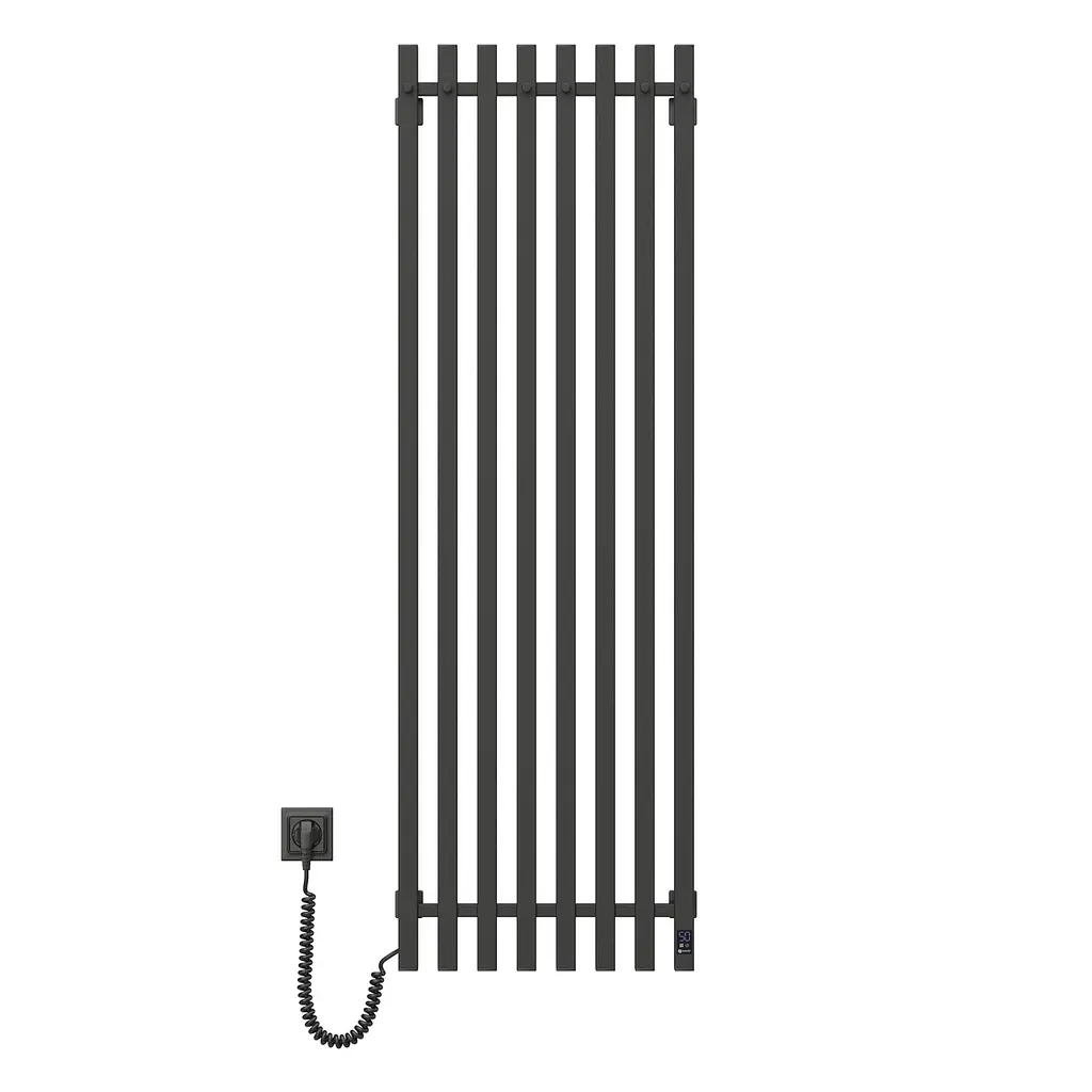 Электрический полотенцесушитель Navin Levante 450x1400 Sensor левый, черный муар 10-012033-4860, Черный матовый, Левое, Электронный - фото 2