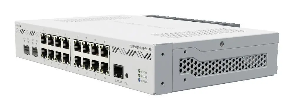 Мережевий комутатор Ethernet з функцією маршрутизації CCR2004-16G-2S+PC MIKROTIK - фото 3