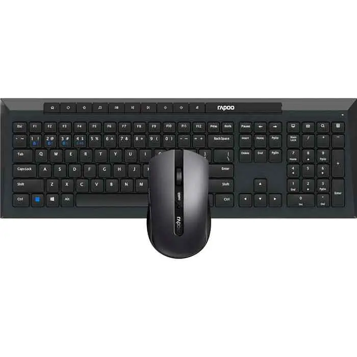 Комплект (Клавіатура та миша) Rapoo 8210M Wireless/Bluetooth Black (8210M black)