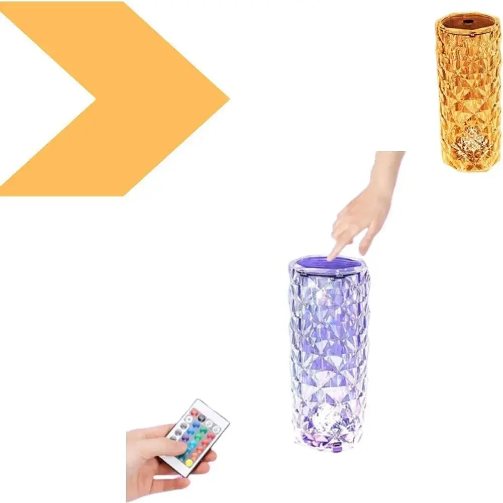 Ночная лампа XPRO Diamond Table Lamp Crystal Rose RGB Кристалл Роза с пультом (42788-Crystal Rose_158) - фото 4