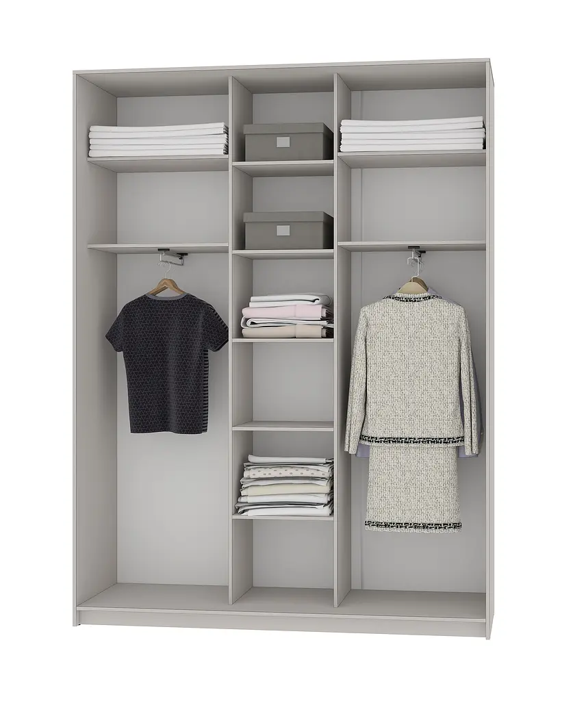 Шкаф-купе трехдверный MebelStar Стандарт BG 3ДСП 180x45x240 см Антрацит (MBS-8556) - фото 2