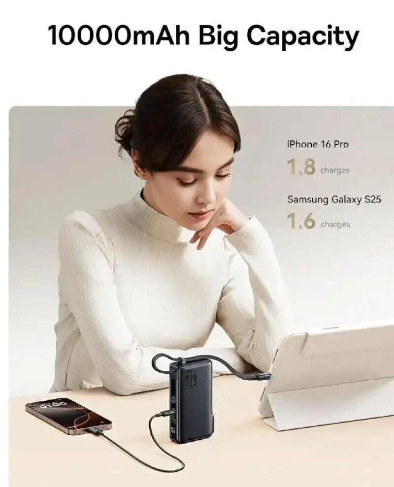 Зовнішній акб Baseus Nomos NT11 Omni Charge 10000mAh 67W P10078807123-00 - фото 5