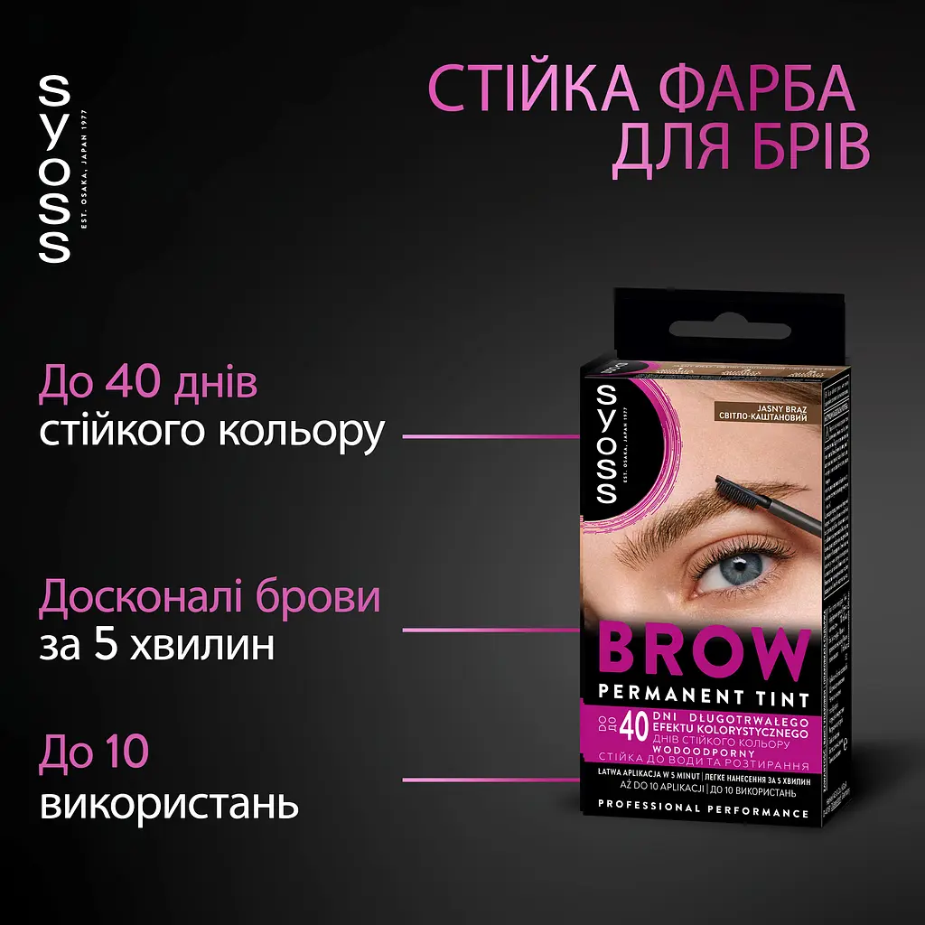 Стійка фарба для брів Syoss Brow Tint 5-1, світло-каштановий, 17 мл - фото 6