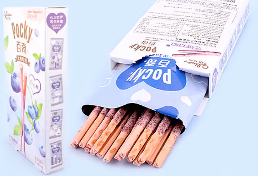 Японські палички Glico Pocky Milk Blueberry Flavor 45г - фото 4