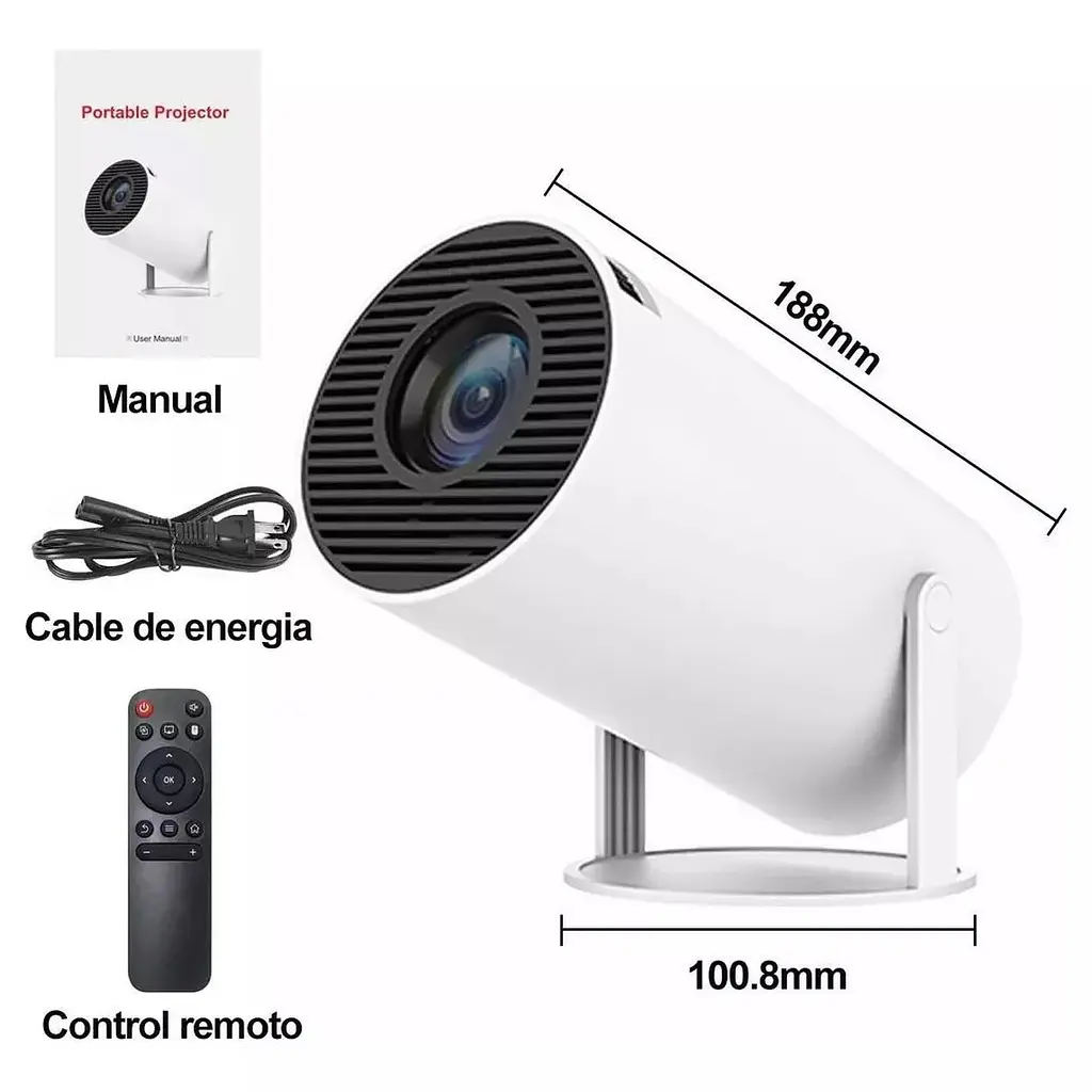 Портативний проектор No Brand HY300 WiFi Bluetooth Білий (2390000008) - фото 3