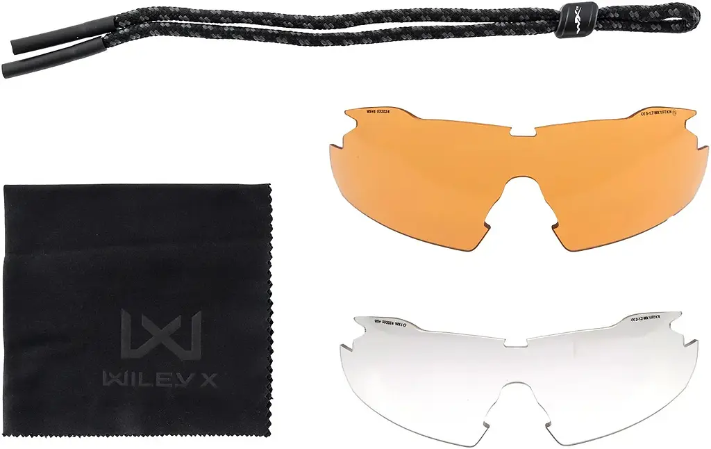Очки баллистические Wiley X WX Vapor 2.5. 3 линзы (Grey/Clear/Light Rust) оправа Tan - фото 5