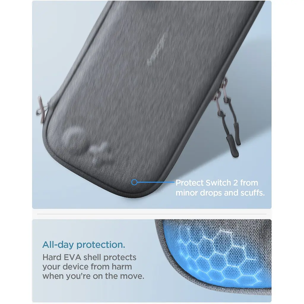 Кейс-чохол Spigen Klasden 2 Pouch для Nintendo Switch 2 Charcoal Gray (AGP10197) - фото 11