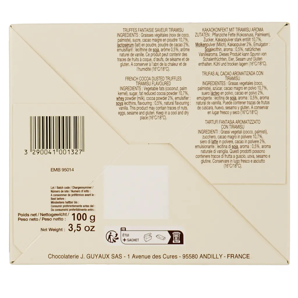 Конфеты Guyaux chocolatier Тирамису трюфель 100 г (524119) - фото 2