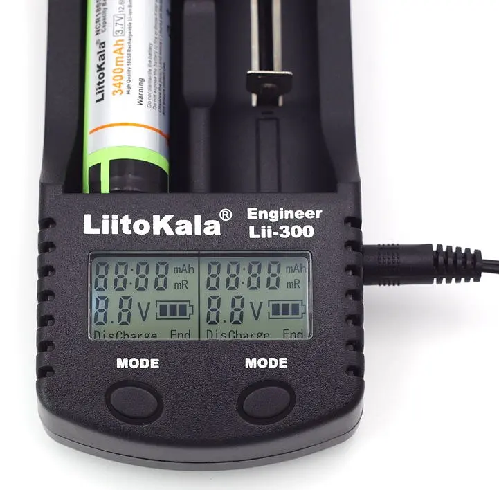 Зарядний пристрій LiitoKala Lii-300, 2x(Lion/NiMH/NiCd), Power Bank, discharge function, display - фото 7