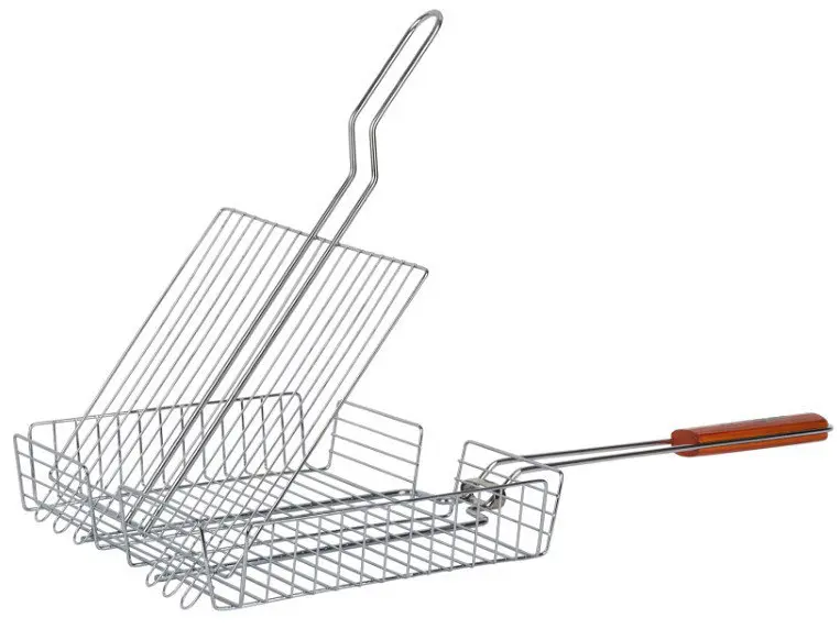 Решітка для гриля Ringel RG-12002 BBQ Expert з ручкою з дерева 30х24х4см віяло для роздмухування вогню - фото 2