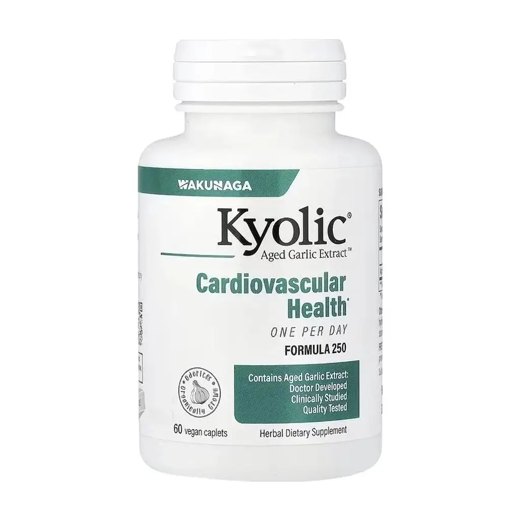 Вітамінно-мінеральний комплекс Kyolic Екстракт часнику, 1000 мг, Aged Garlic Extract, Cardiovascular, 60 веганськ (WAK-25066)