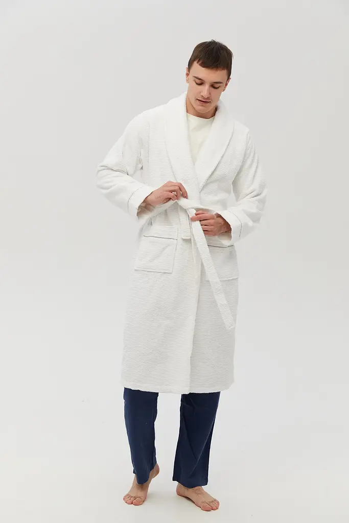 Халат махровый Lotus Home - Nella white L/XL - фото 4
