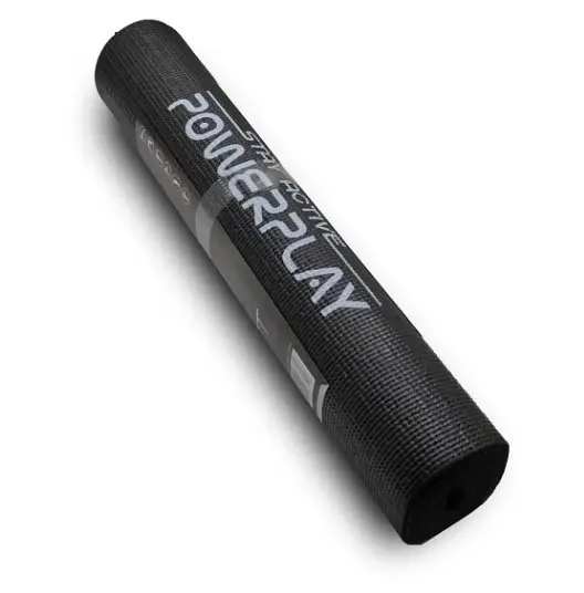 Килимок для йоги та фітнесу PowerPlay 4010 PVC Yoga Mat Чорний (173x61x0.6) (PP_4010_Black_(173*0,6)) - фото 6