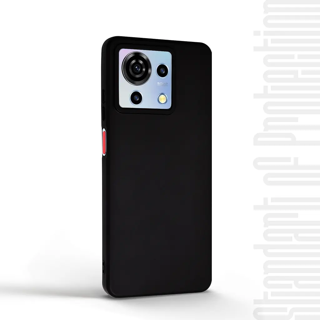 Чехол-накладка для смартфона ZTE Blade V50 Vita противоударный, силиконовый, термополиуретановый (ТПУ), с защитой камеры и корпуса, черный, защита всего корпуса, ArmorStandart (ARM70699) - фото 2