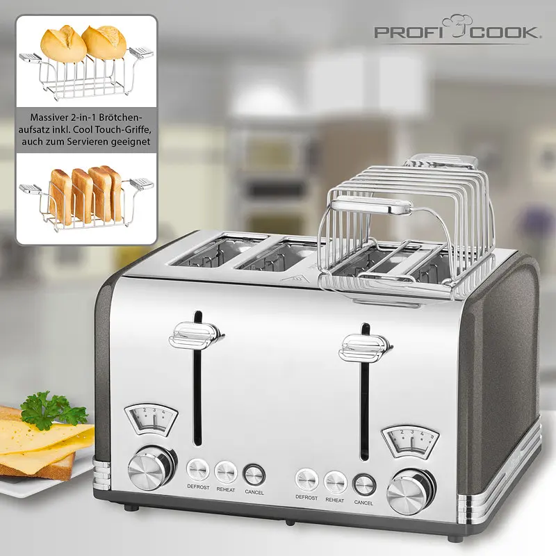 Тостер Profi Cook PC-TA 1194 Anthracite - фото 4