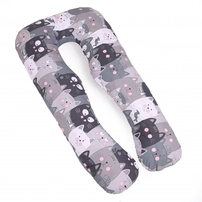 Подушка для беременных и отдыха MirSon U-образная №5032 Color Line Hendri 140х75х20 см серая (2200010969931) - фото 2