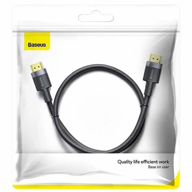 Кабель Baseus Cafule HDMI - HDMI 1m CADKLF-E01 Black - фото 3