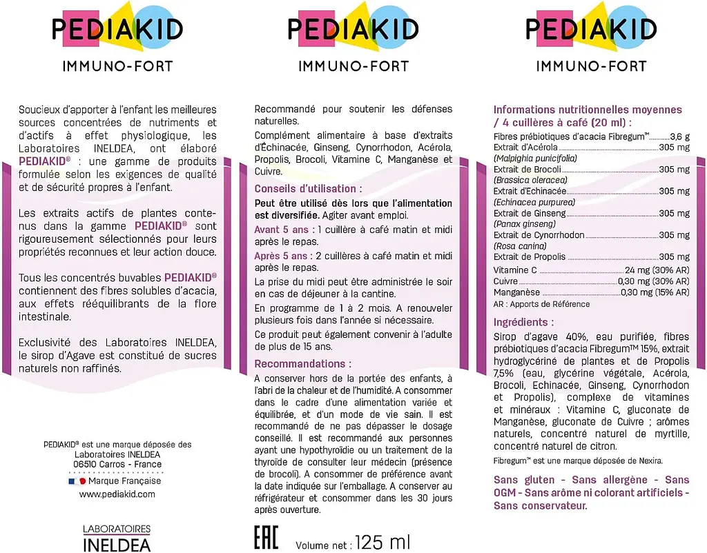 Сироп для зміцнення імунітету Pediakid Immuno-Fort 125 мл - фото 2