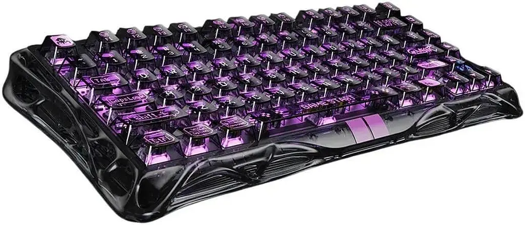 Клавиатура GravaStar Mercury K1 Lite 80keys BSUN Grey BT/WL/USB Transparent Black (GSV75LITE_XTAL_BLK) - фото 5