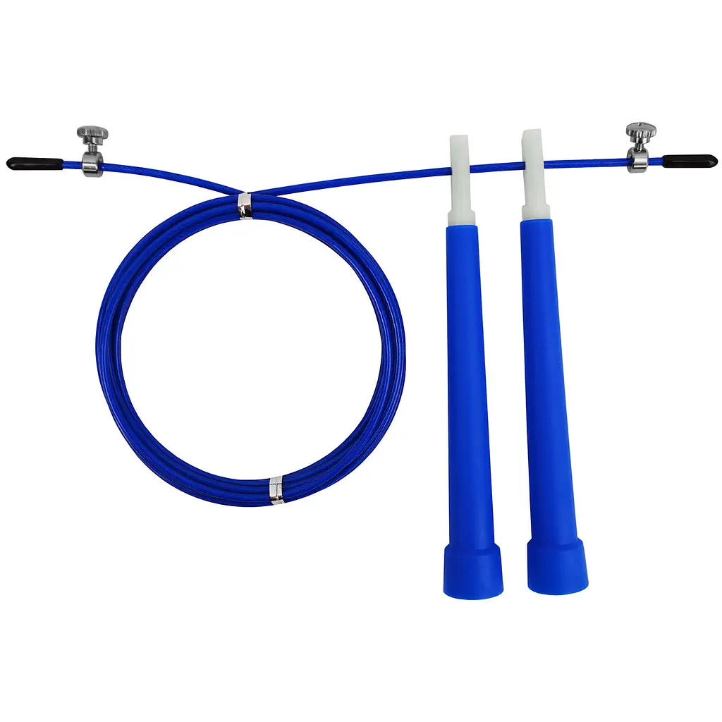 Швидкісна скакалка EasyFit Speed Cable Rope 3 м для схуднення, синя (EF-2039-BL) - фото 7