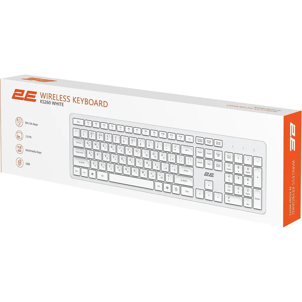 Клавіатура 2E KS260 WL UA White (2E-KS260WWH_UA) [150958] - фото 9
