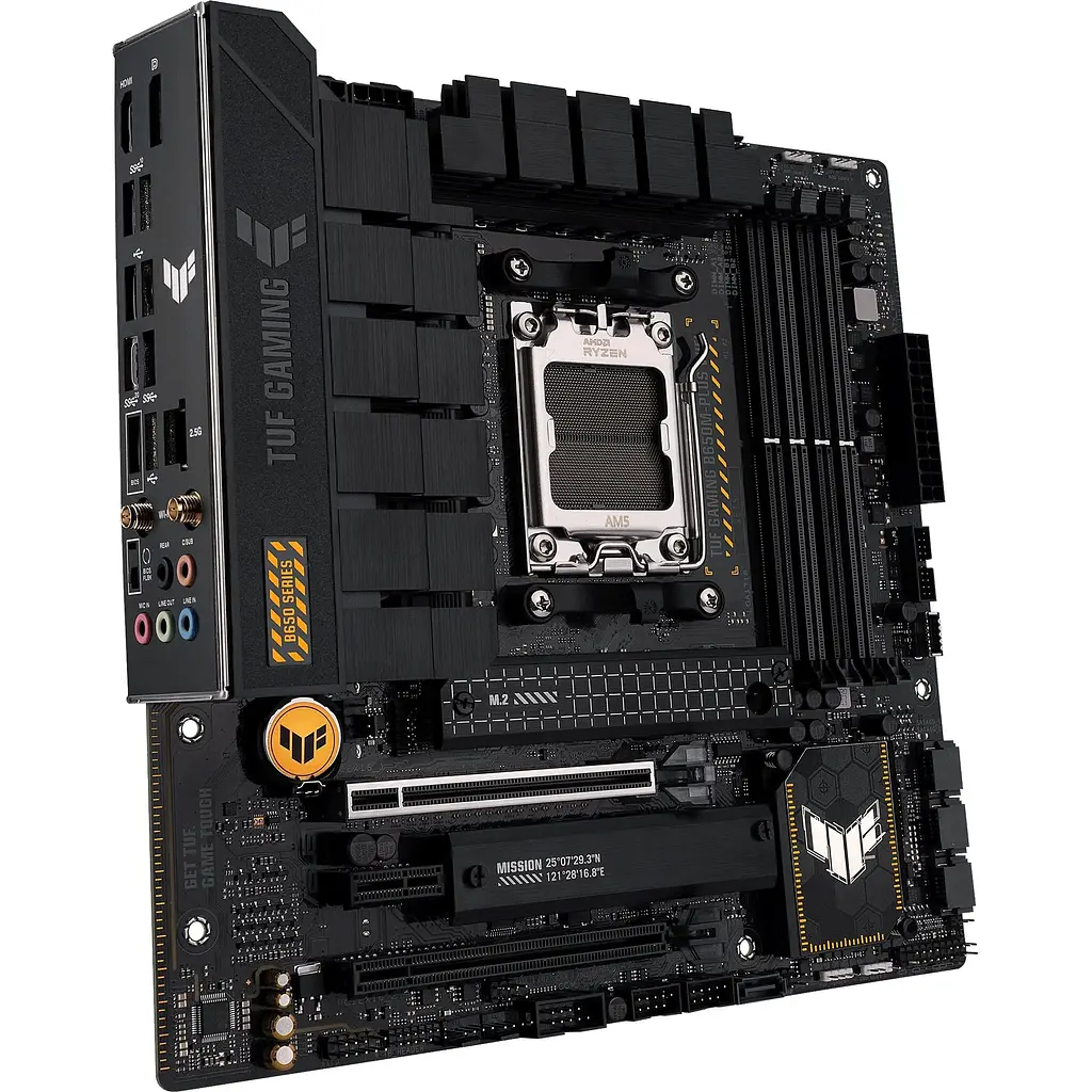 Материнська плата Asus TUF Gaming B650M-E WIFI sAM5 B650 4xDDR5 M.2 HDMI DP Wi-Fi BT mATX - фото 3