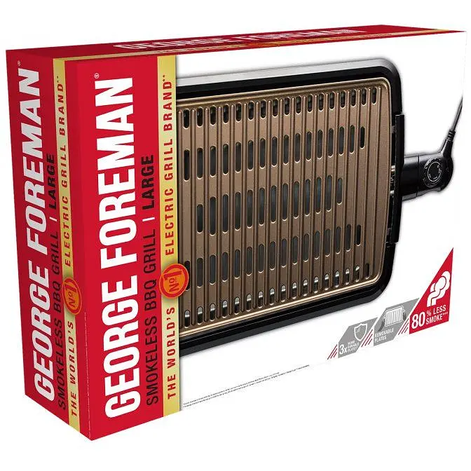 Гриль George Foreman Smokeless BBQ Grill барбекю 1606 Вт чорний (25850-56) - фото 2
