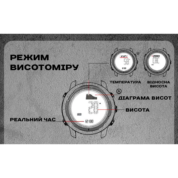 Годинник North Edge Vertico з компасом - фото 16