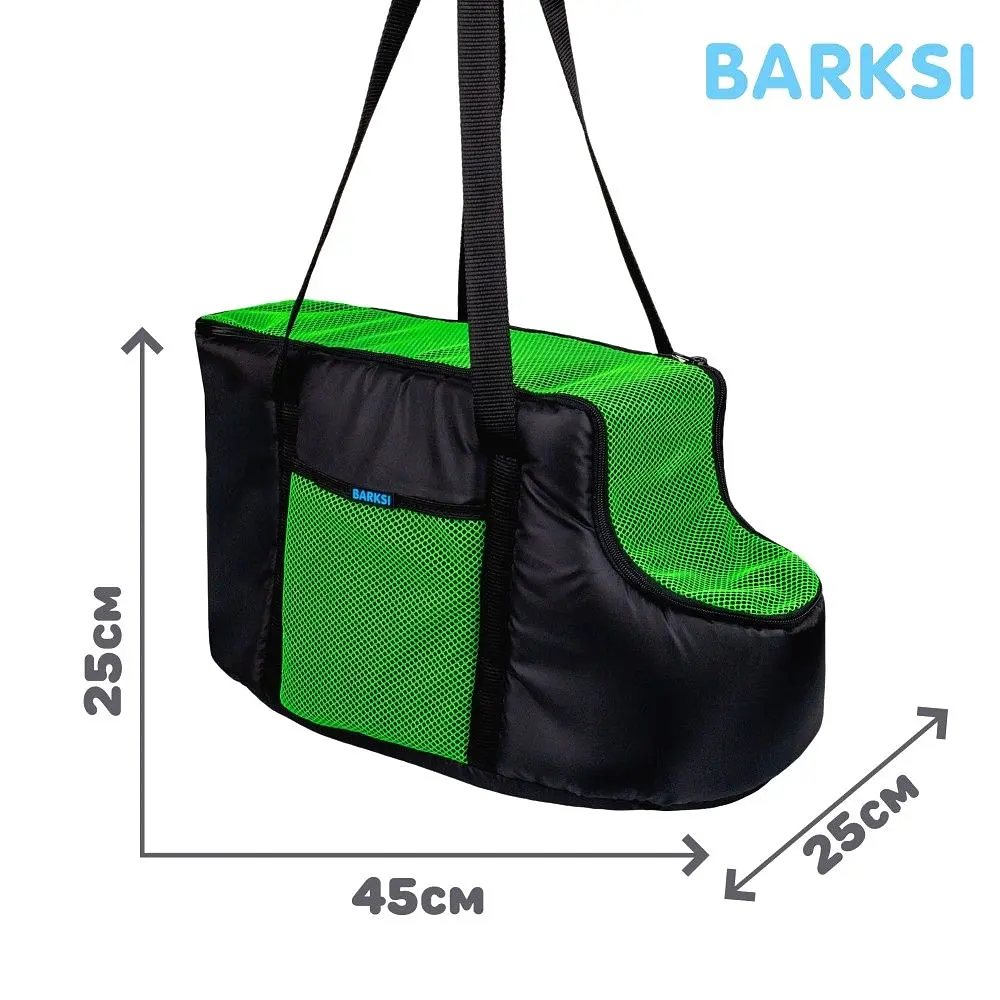 Сумка-переноска для кошек и собак Barksi размер M 45х25х25 см черная - фото 6