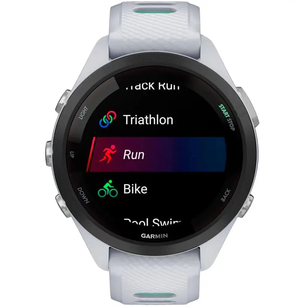 Смарт-годинник Garmin Forerunner 265S Black Bezel with Whitestone Case and Whitestone/Neo Tropic Silicone Band (010-02810-54) - фото 4