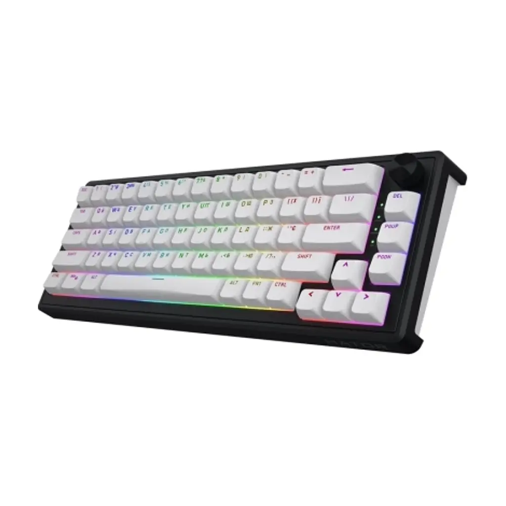 Клавіатура Hator Skyfall 65 Aurum Sterling RGB Wireless/Bluetooth/USB UA Black/White (HTK3160UA) - фото 2