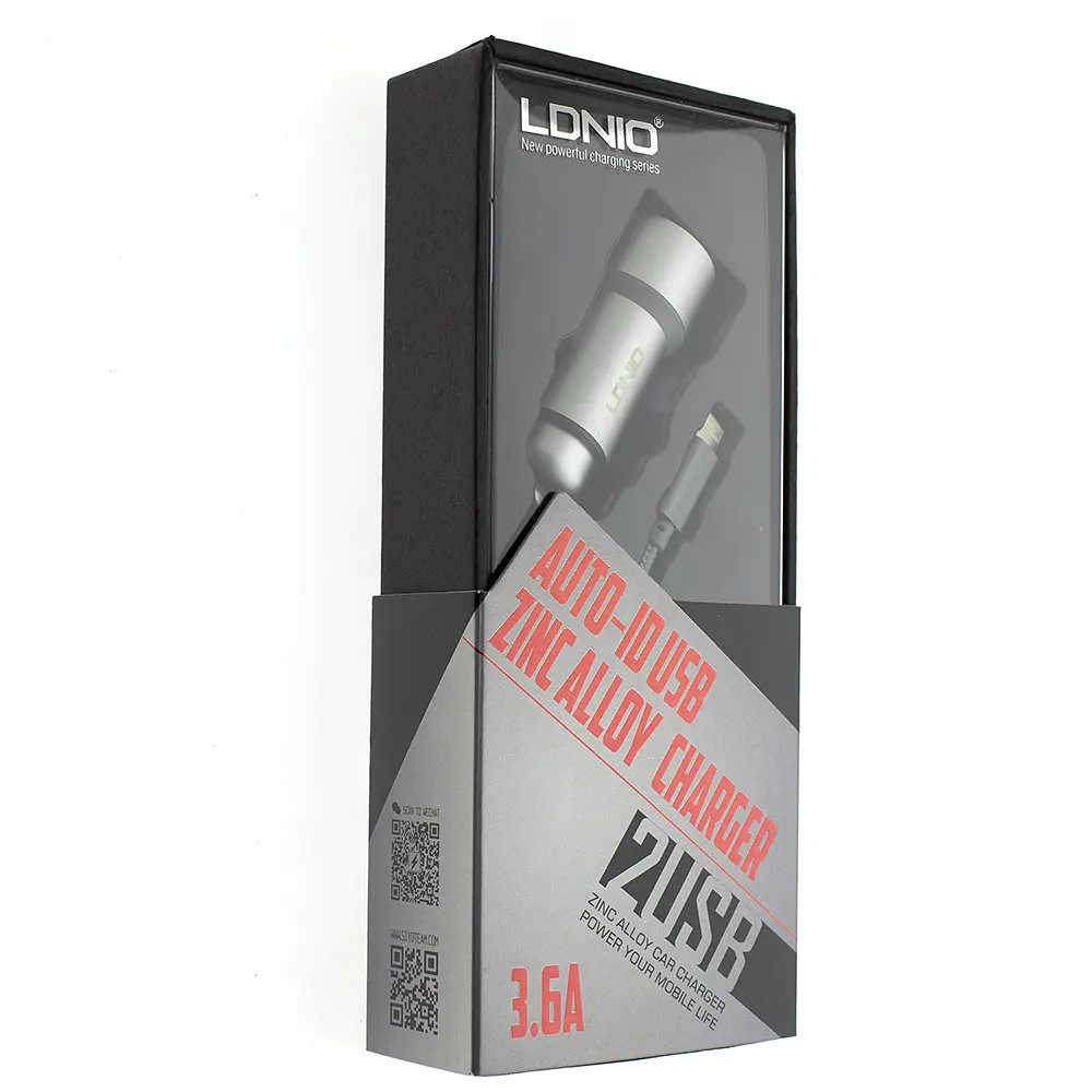 Автомобильное зарядное устройство для LDNIO C302 3.6 A 2 USB/micro-USB - фото 2