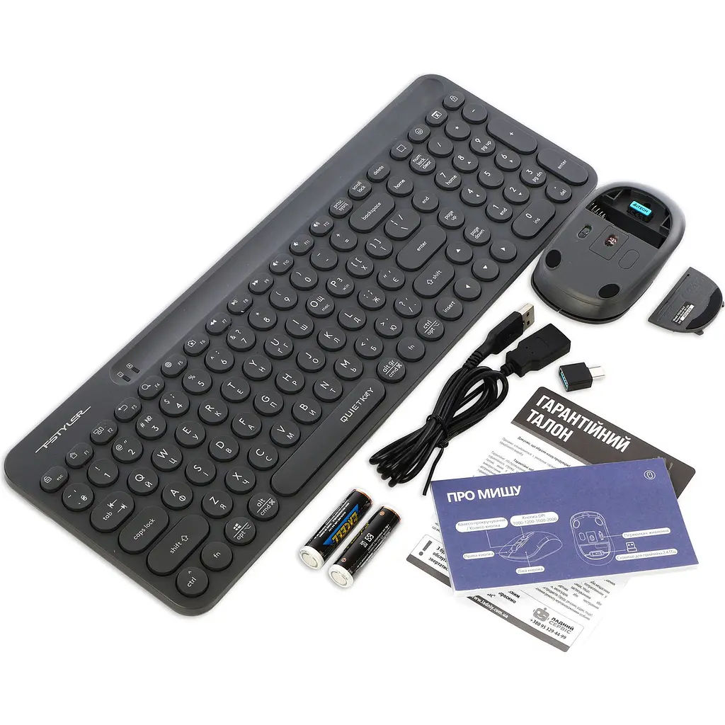 Комплект (клавіатура + миша) A4Tech Fstyler FG3300 Air2 Gray (4711421997416) [150739] - фото 8
