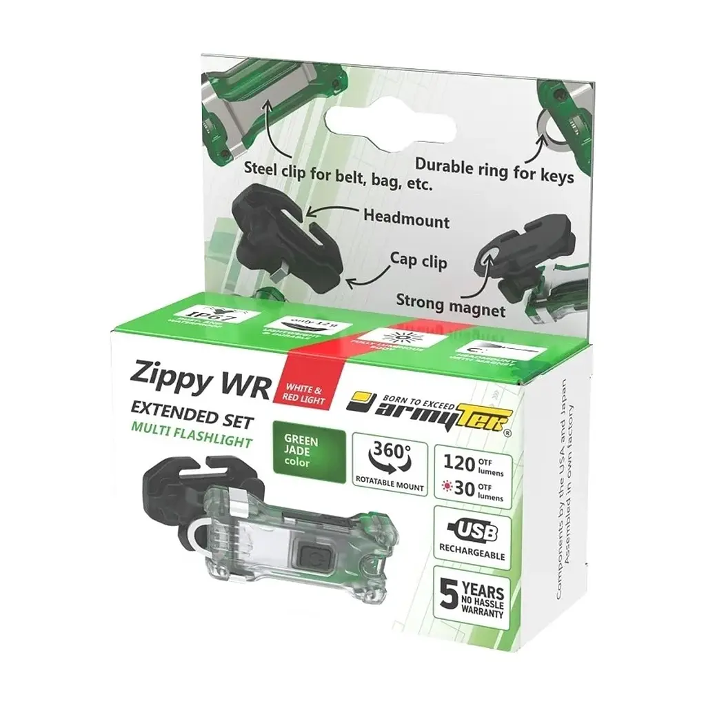 Ліхтар Armytek Zippy WR Extended Set Green (F09101GR) - фото 8