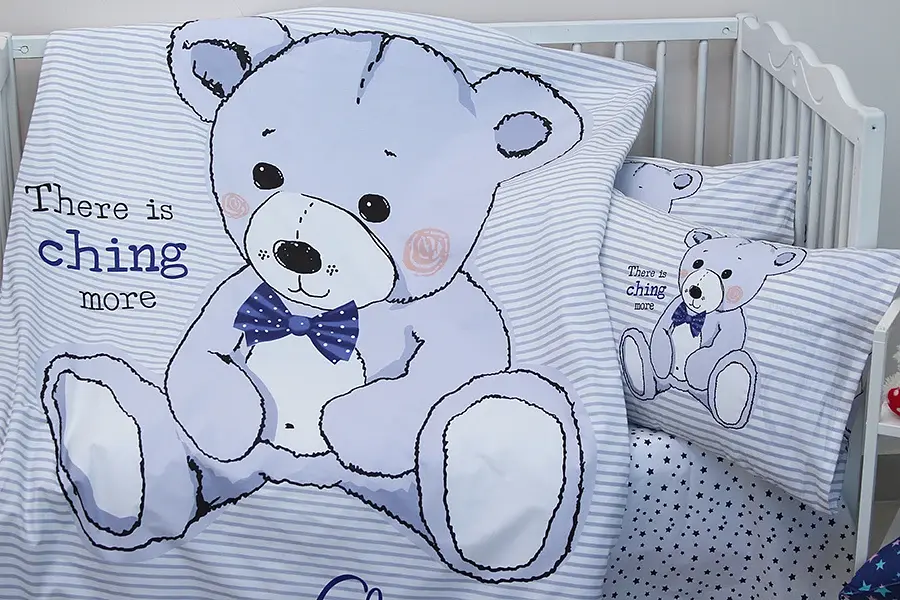 Комплект постільної білизни в ліжечко Tag Tekstil Teddy white для немовлят Ведмедик (білий) - фото 3