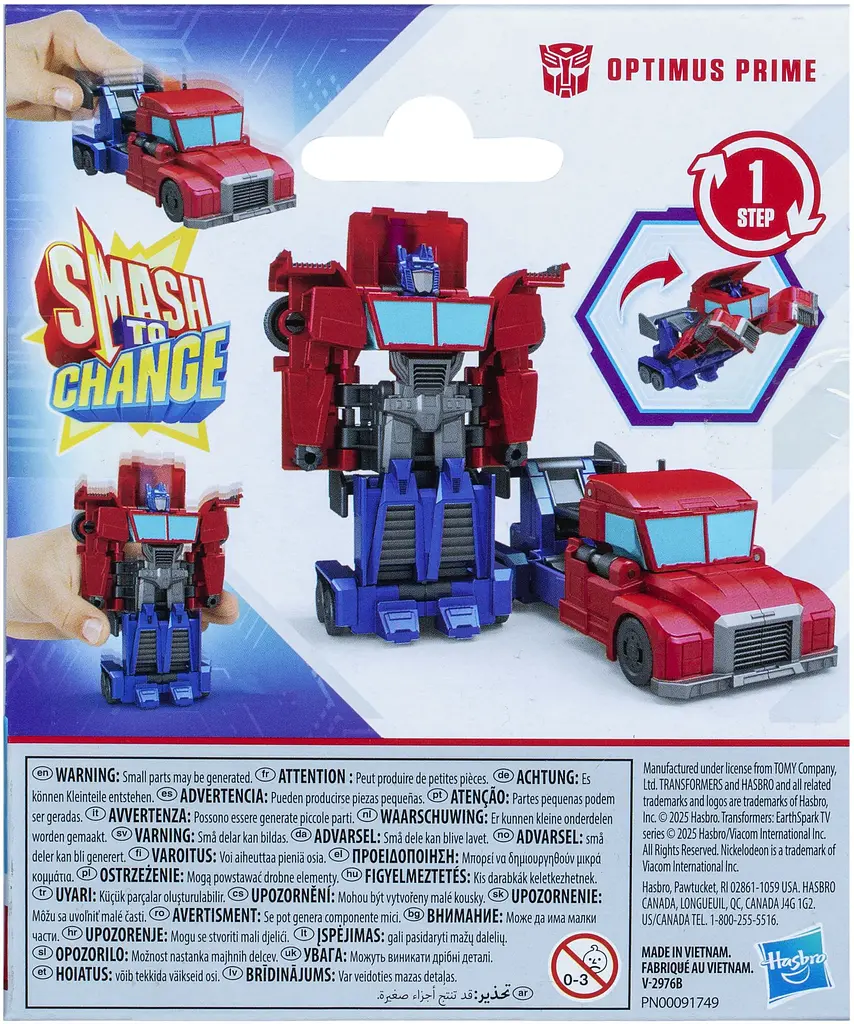 Трансформер Transformers Earth Spark 1-Step Smash Changers Optimus Prime Action Figure (G0742_G0994) - фото 5