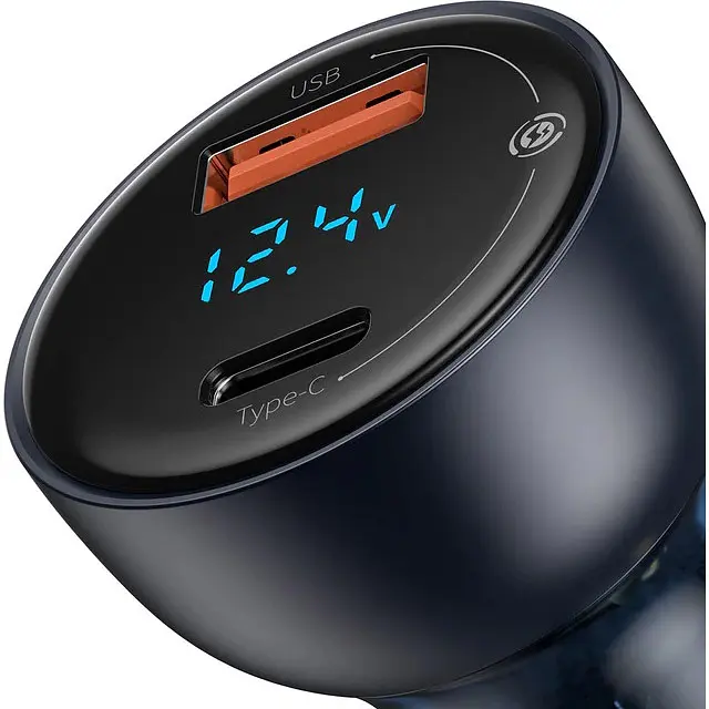Автомобільний зарядний пристрій Baseus Particular Digital Display Dual QC4.0+ 65W [CCKX-C0G] [110005] - фото 5