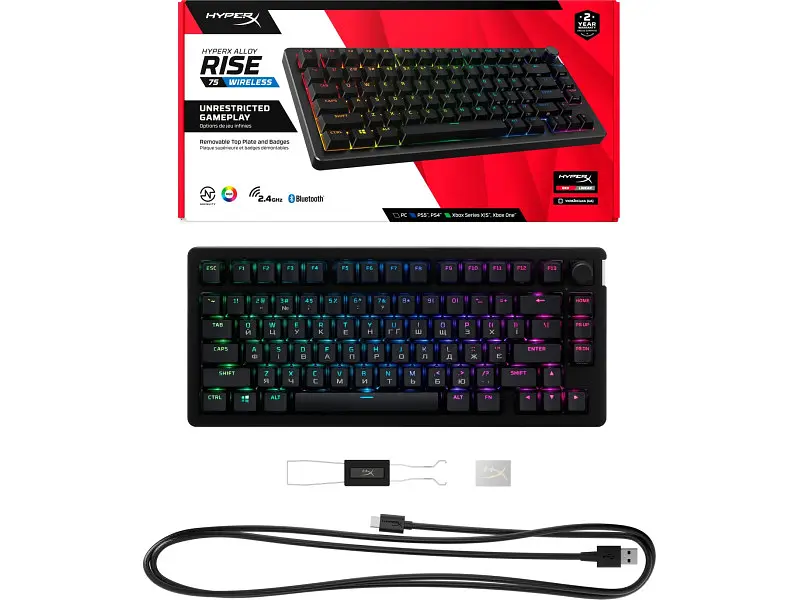Клавіатура HyperX Alloy Rise 75 Black (91Y91AA) - фото 7